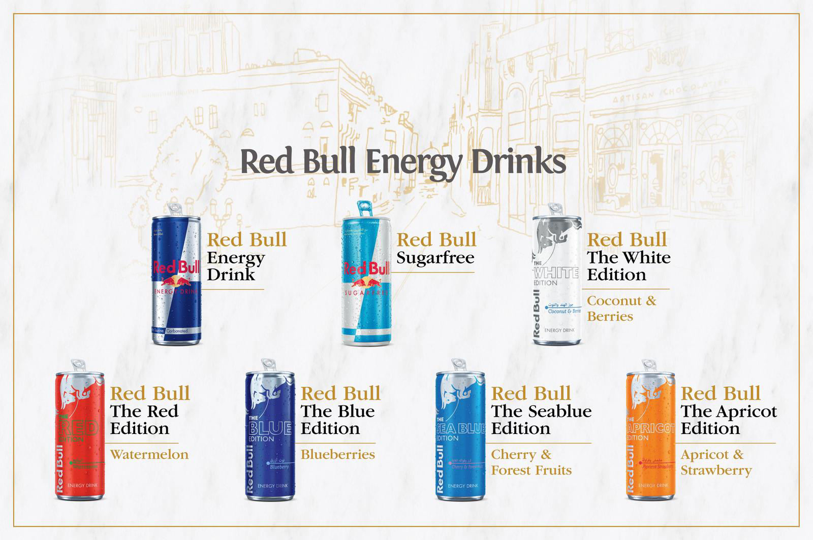 Your choice from Red Bull drinks